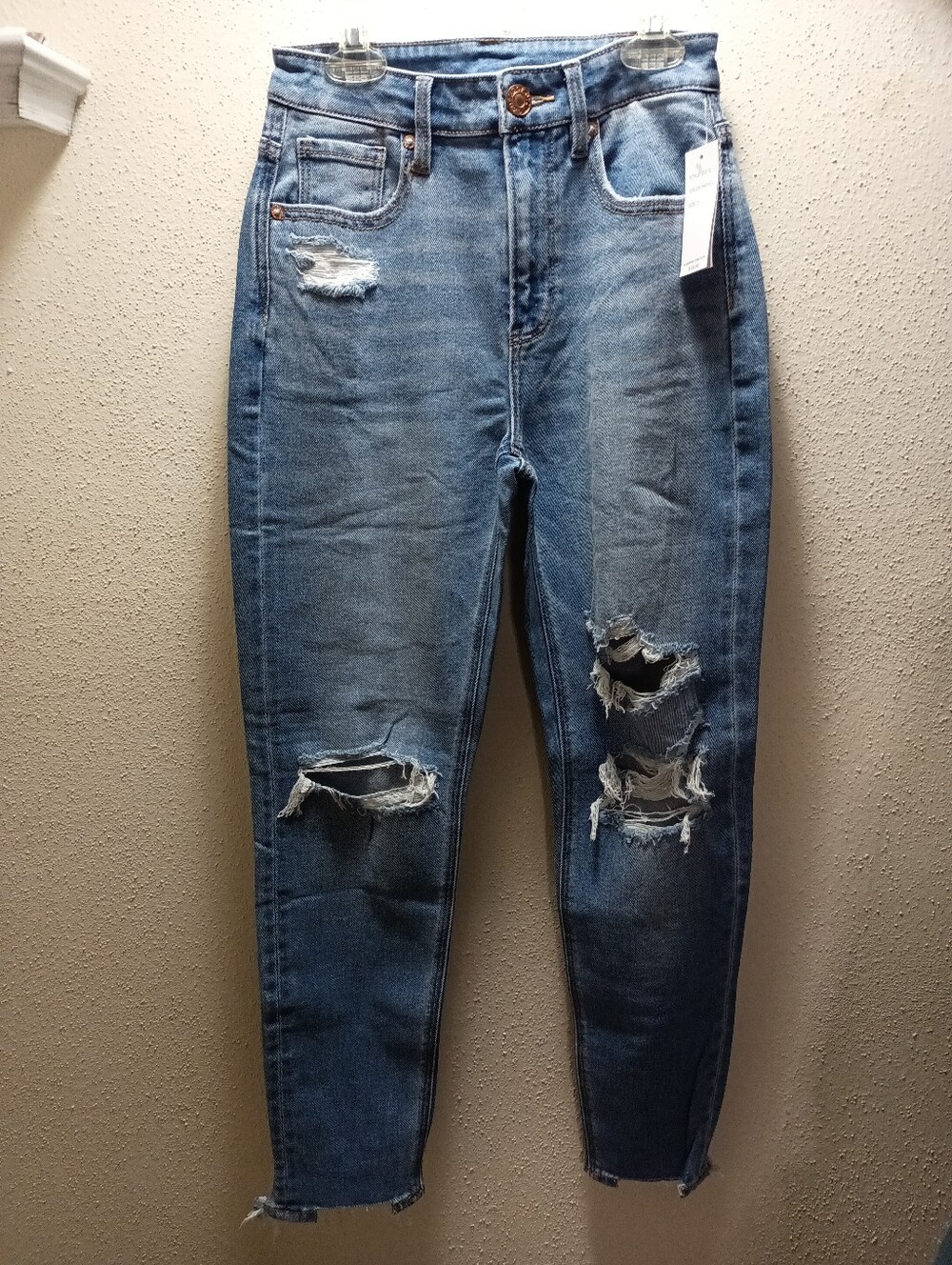 Ofluck Original Jeans Distressed Indigo Blue Size 0.